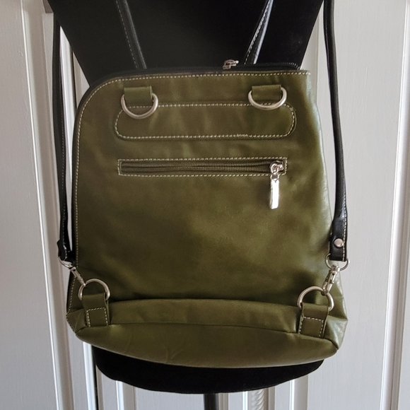 Espe Vegan Purse/backpack 11 x 10 Olive Green - Picture 11 of 12